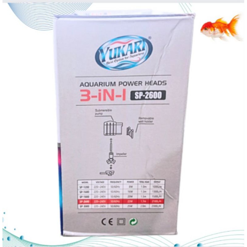 Pompa aquarium kolam kecil YUKARI SP 2600