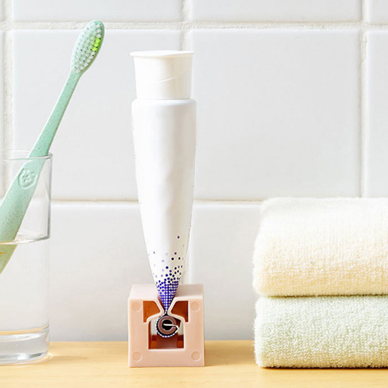 1Pc Bathroom Kitchen Squeeze Tube Squeezer Easy Press Toothpaste Dispenser. 