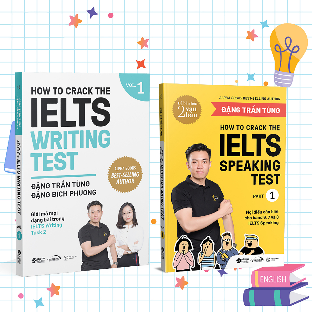 Sách - combo how to crack the ielts writing test vol.1 + how to crack the ielts speaking test - part 1