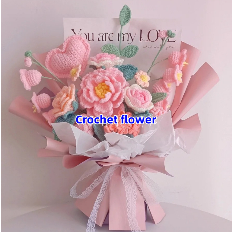 Crochet flower bouquet for Mother`s Day