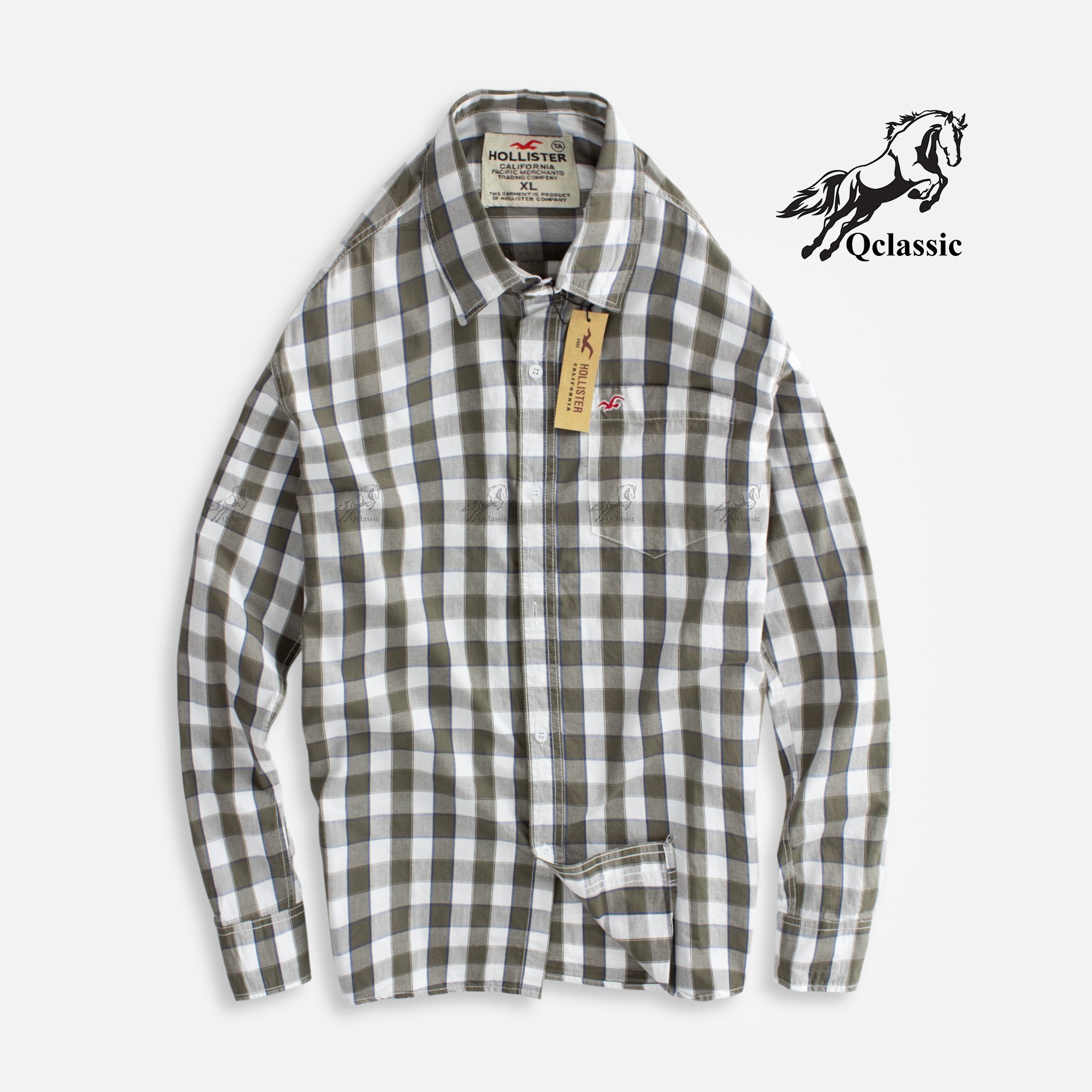 Áo sơ mi nam sọc caro tay dài vải mềm mịn thoáng mát