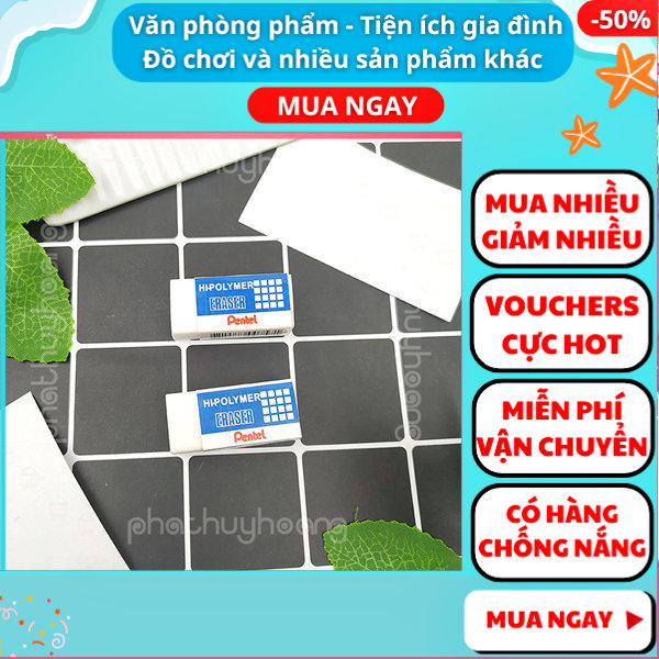 Combo 2 cục gôm Pentel loại nhỏ cao cấp ZEH-03N ✓Cục tẩy ✓Giá rẻ , đồ dùng học tập✓ Nguyễn Thùy Store