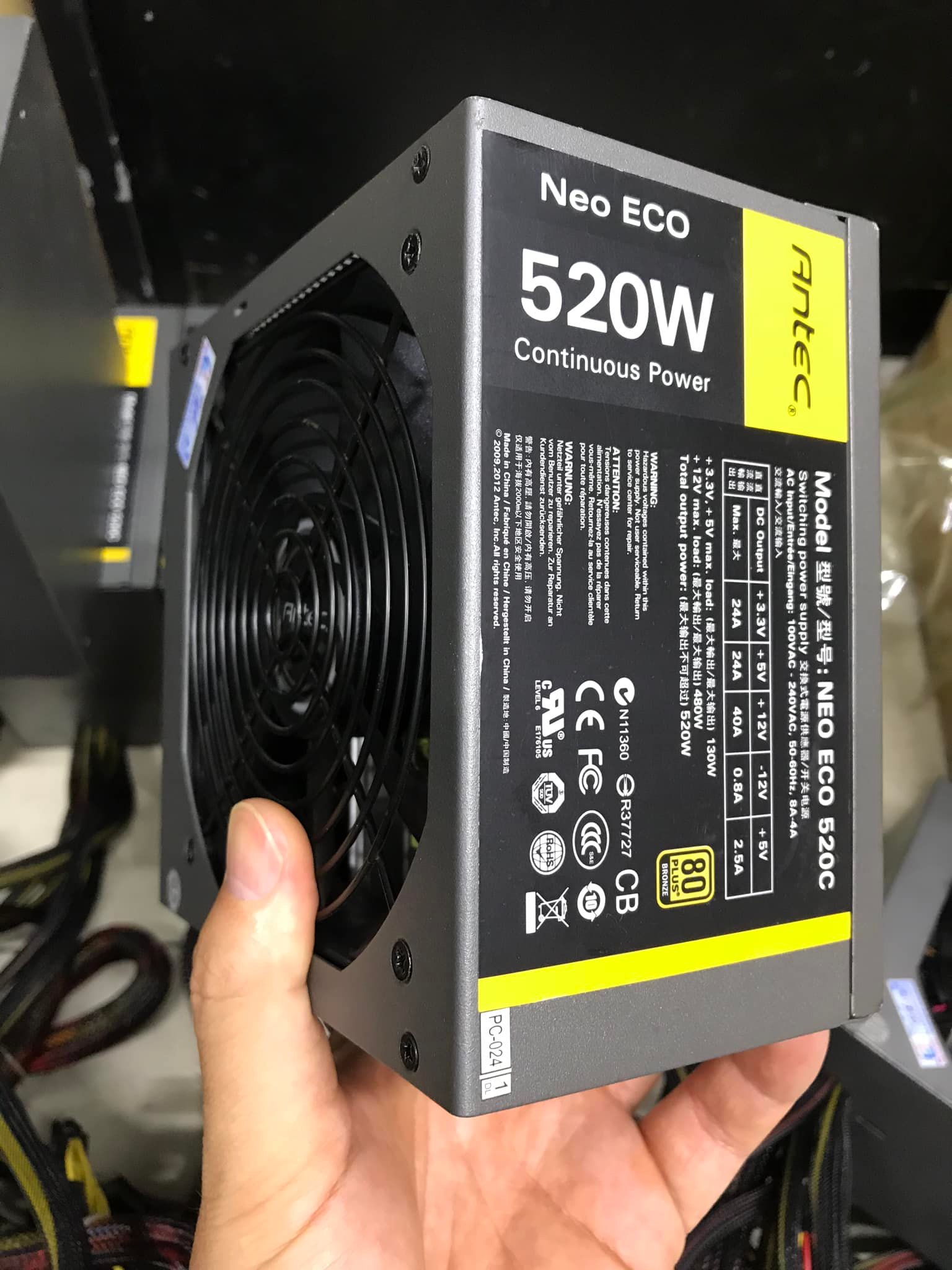 Nguồn Antec Neo Eco 520C 520W cũ NGUỒN XỊN - CÔNG XUẤT THỰC