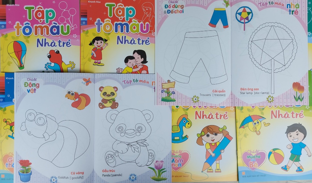 Sách : Tập Tô Màu Nhà Trẻ ( Túi 8 Cuốn)