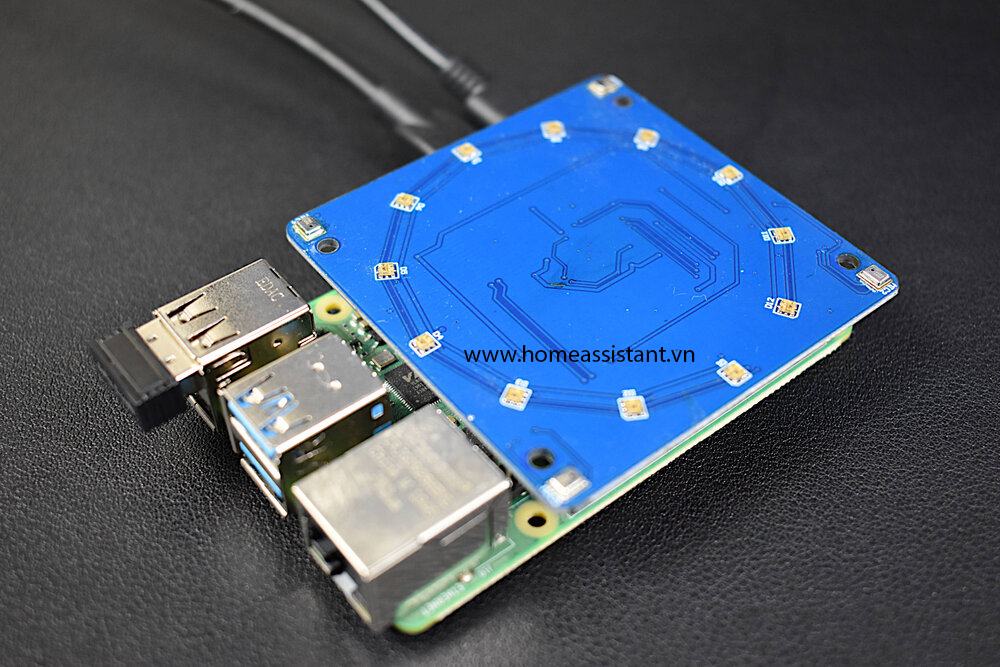 Bo Mạch Micro Trợ Lý Ảo Google Assistant Cho Raspberry Pi ReSpeaker 4 - Mics Pi HAT AC108