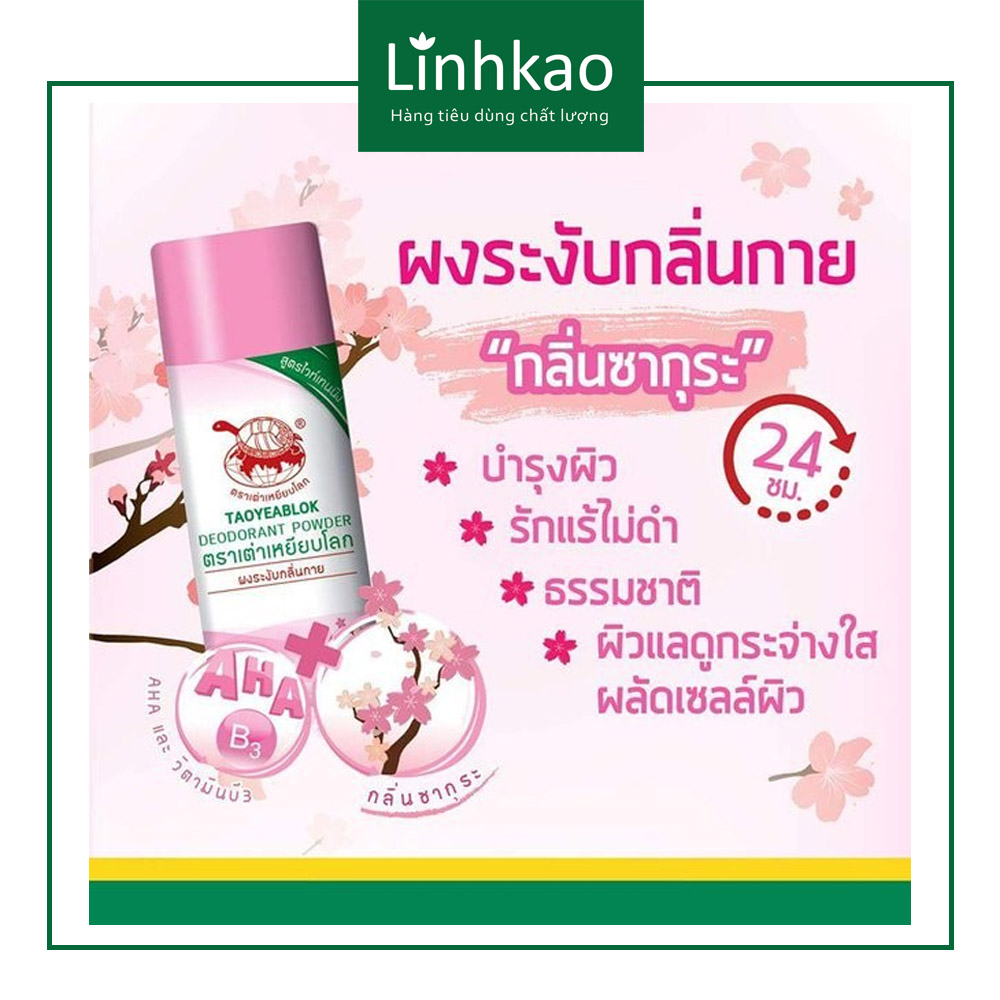 Phấn thơm khử mùi Con rùa Taoyeablok 22g