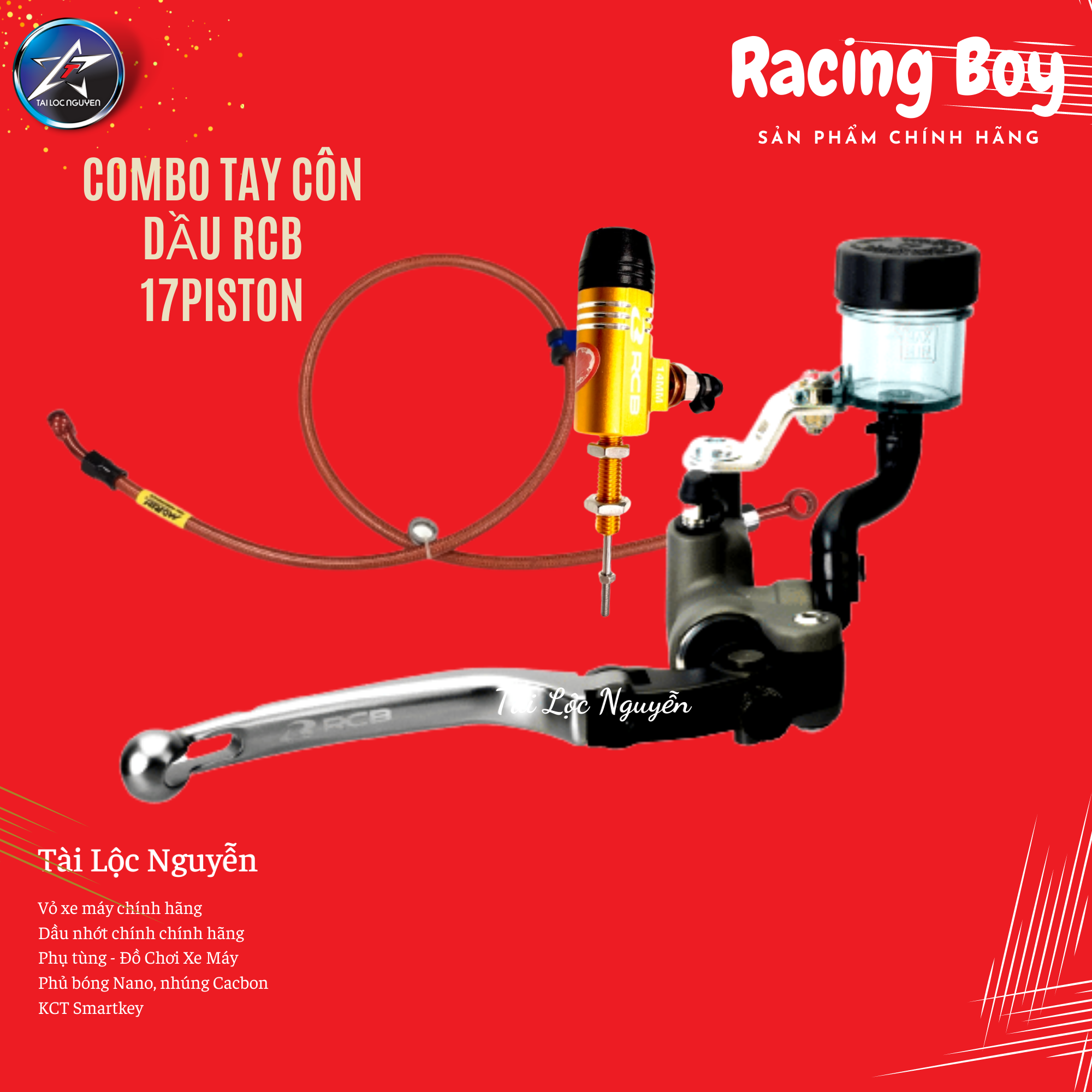 [HCM] COMBO TAY CÔN DẦU RACING BOY ( Ty dầu RCB , Dây Dầu , Tay Côn RCB Bình Dầu Rời )