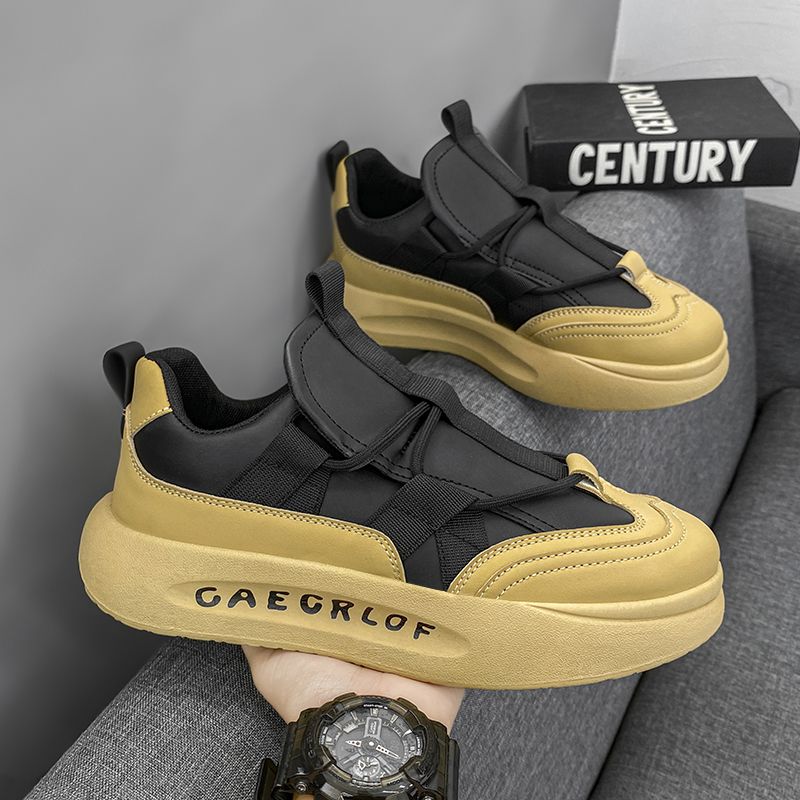Dad's Shoe Men's 2023 Summer New Black niche trend versatile casual sports thick soles increase anti slip men's shoes