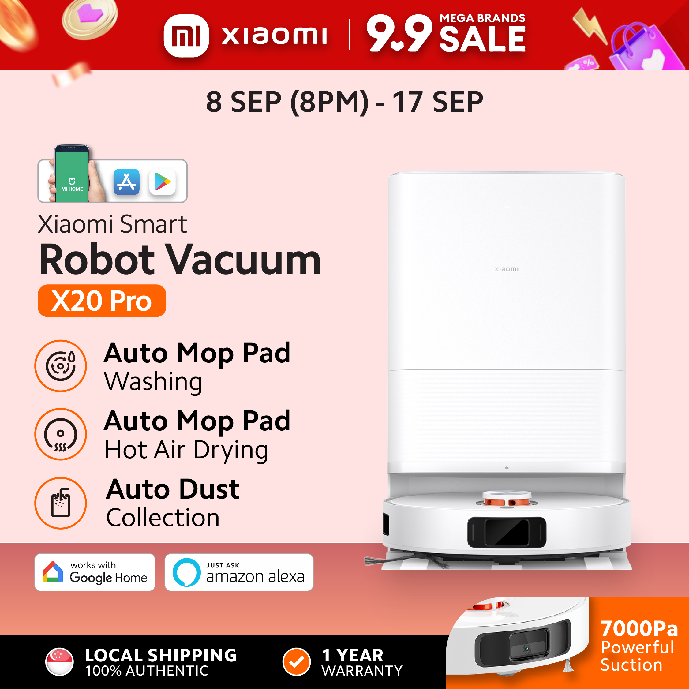 Vacuum Clearance Xiaomi Vacuum Alexa Commands Intelligent Robot