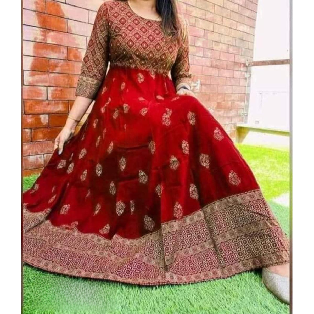 Well Crafted Exclusive Gown - A Singular Long Kurti Adorned for Women