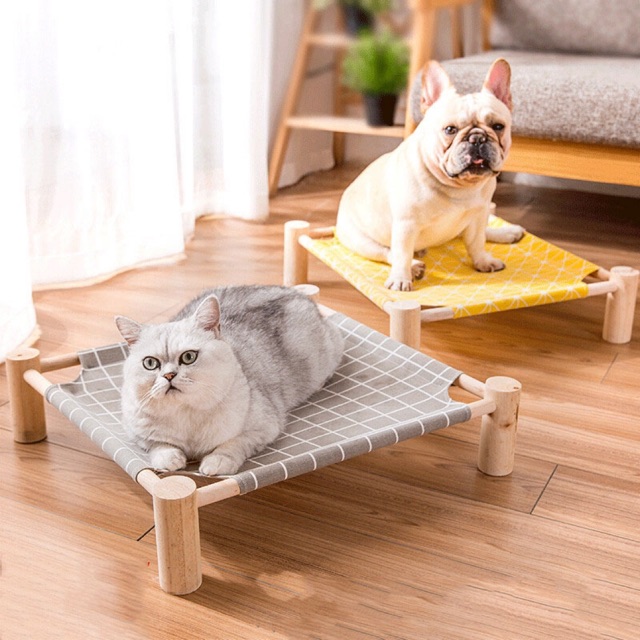 Giường cho chó mèo bằng gỗ