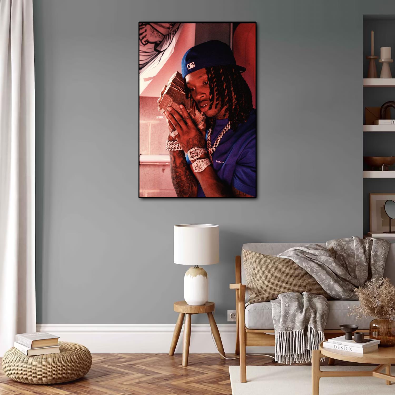 DRAGON VINES King of Rapper Poster Canvas Wall Art for Room Bedroom Hip Hop  He Grew Up as Childhood Friends With Rapper Lil Durk Poster for Wall 16x24  Inches : : Home
