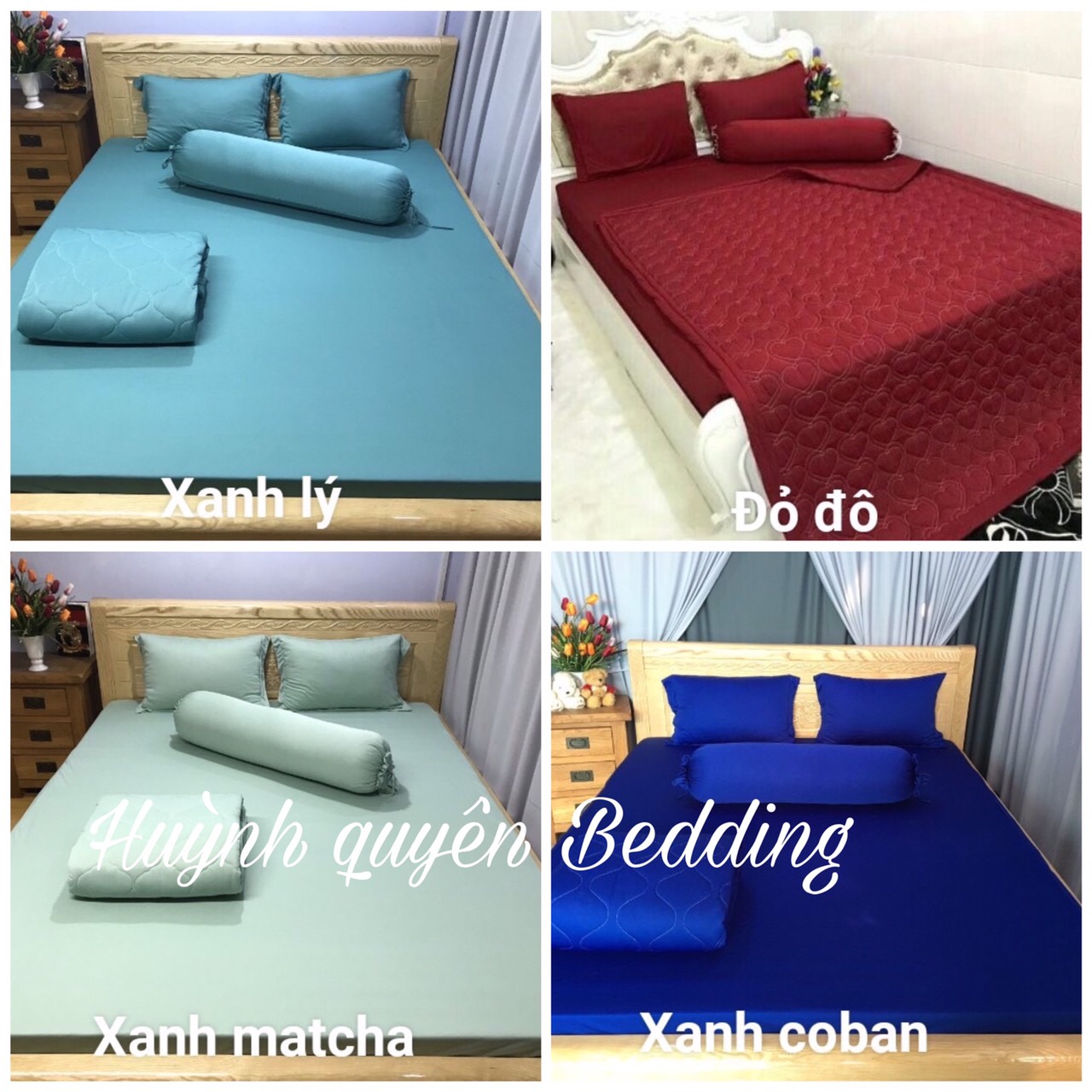 Bô drap ga thun lạnh trơn [5 món] chất thun Hàn Quốc đẹp, mát