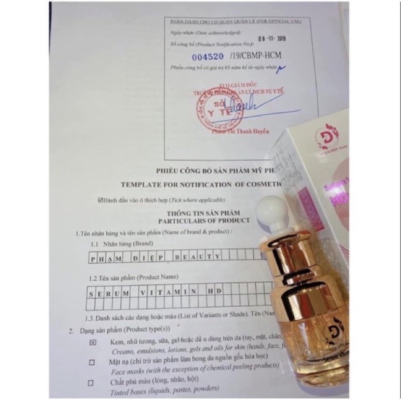 (Chính hãng 100%) Serum Phạm Điệp HD dưỡng trắng da