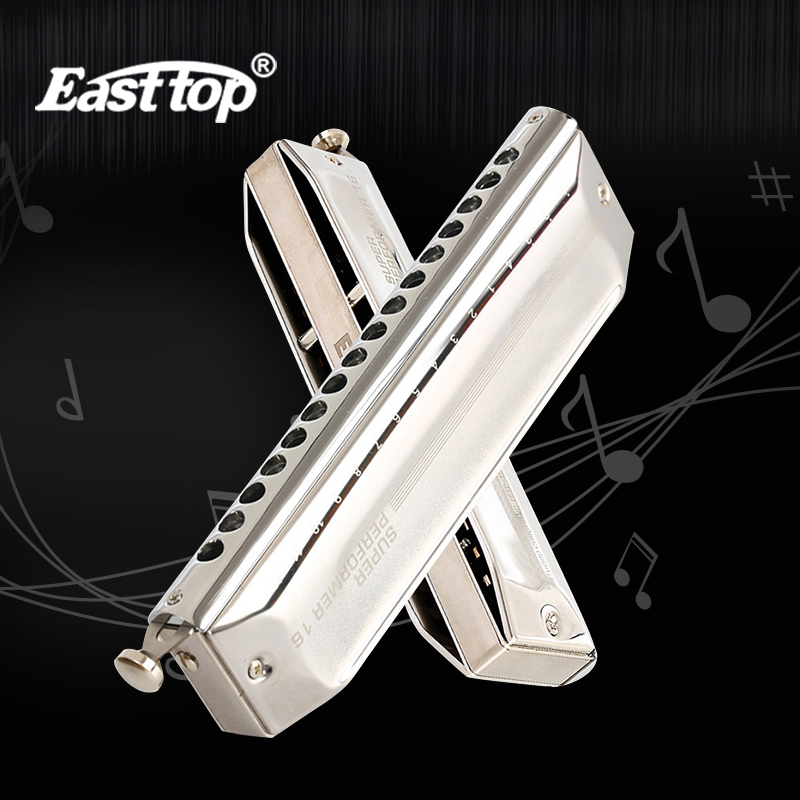 Easttop harmonica 16hole new chromatic scale (plastic grid