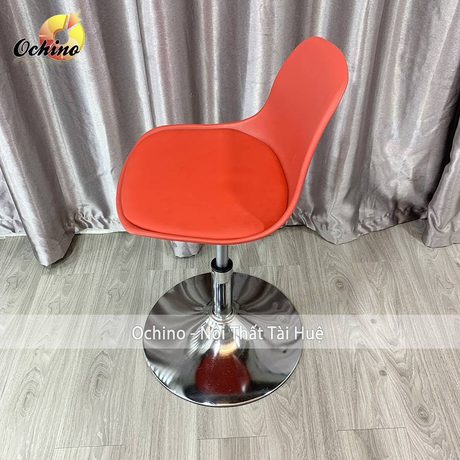 (FREE SHIP) Ghế Quầy Bar, Ghế Trang Điểm Xoay, Ghế Chụp Hình, Ghế BAr, Ghế livestream, Ghế makeup Điều Chỉnh độ cao 60-80cm Mẫu Nhựa Đệm Da (Đủ Màu)