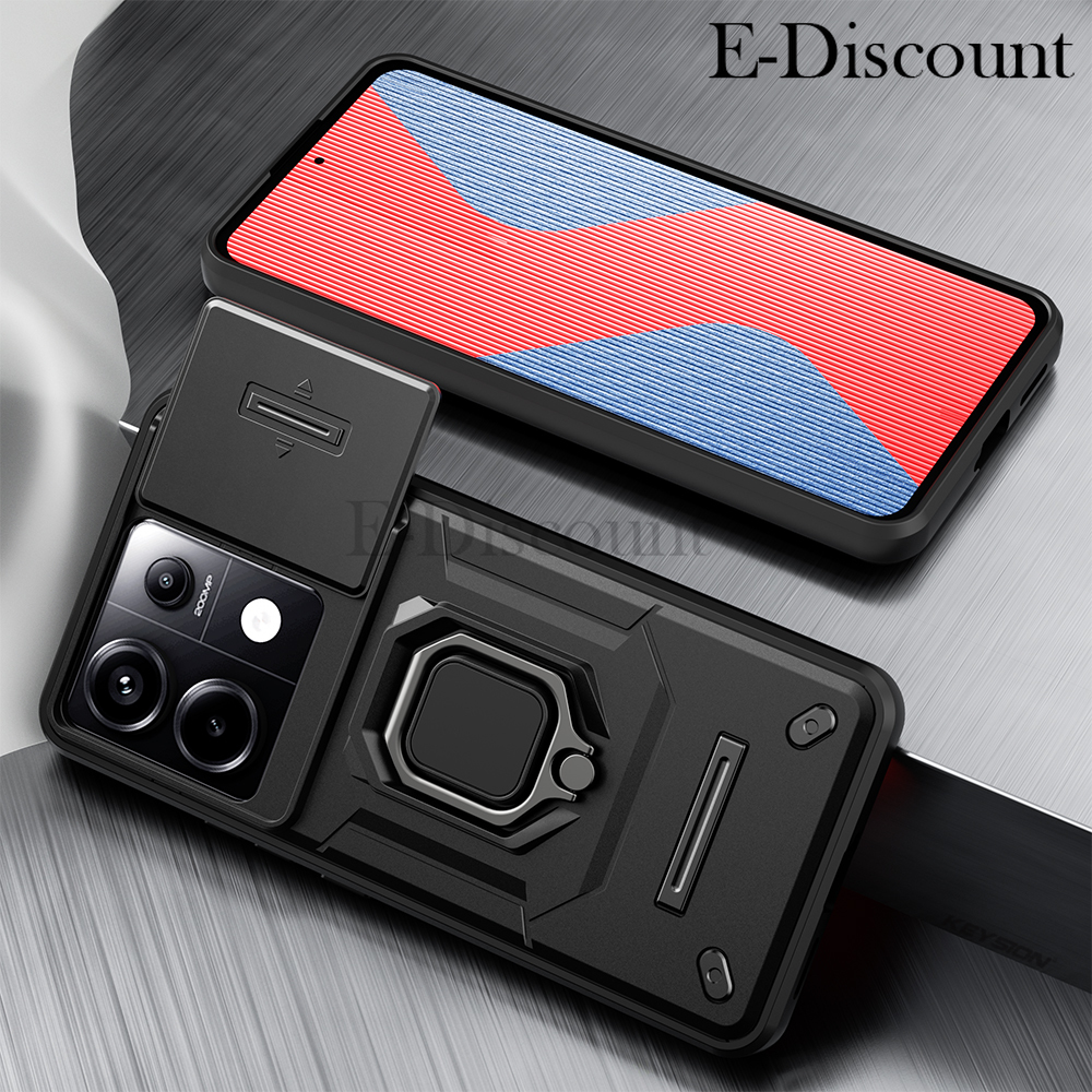New Phone Case For Redmi Note 13R Pro Xiaomi Poco X6 NEO Cover Car Foldable Metal Bracket Sliding Camera Protection Hard Shockproof for Xiaomi Poco X6 NEO Redmi Note 13R Pro Case.
