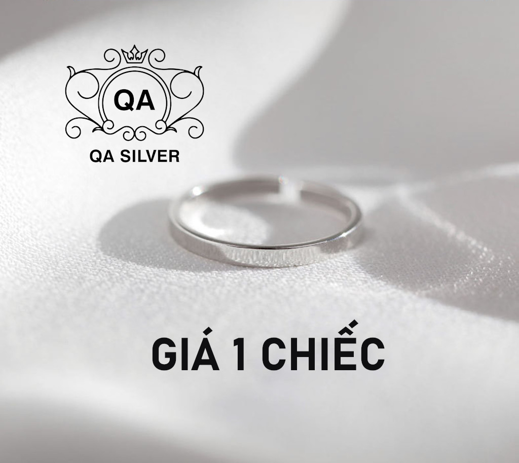 Nhẫn bạc 925 trơn bản rộng nam nữ dày to tối giản 1.5mm S925 MINIMAL QA SILVER Ring RI191101