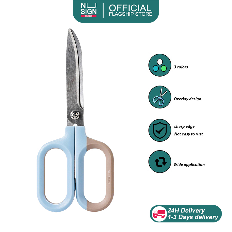 Nusign by Deli Effort-Saving Scissors Paper Scissors ENS055 | Lazada PH
