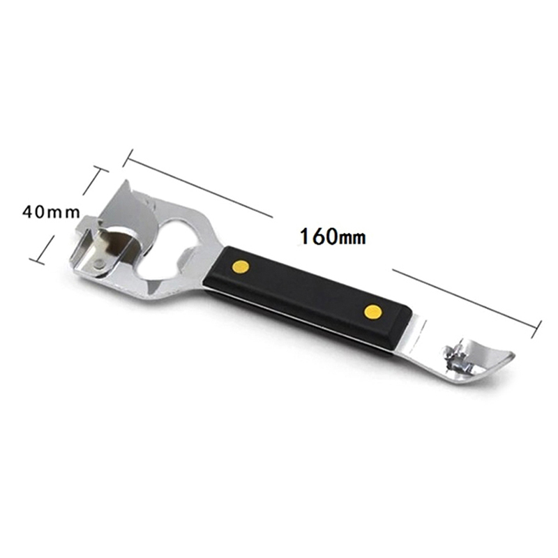 Can Opener Adjustable Stainless Steel Non-Slip Multifunction Manual Jar Bottle Opener Gadget Home Gadgets Accessories.