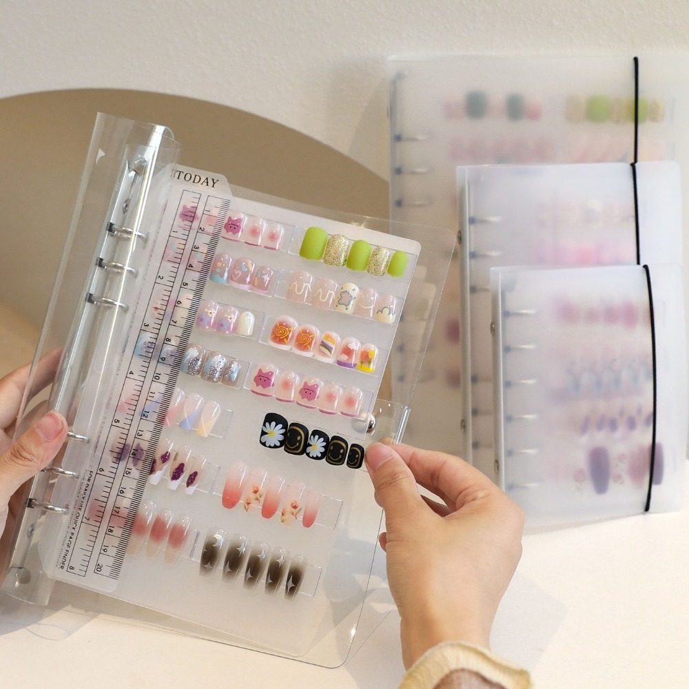 New%20Transparent%20Nail%20Art%20Piece%20Storage%20Book%20Large%20Capacity%20Multiple%20Size%20Storage%20Booklet%20Portable%20PVC%20Nails%20Sample%20Display%20Tool%20-%20Image%203