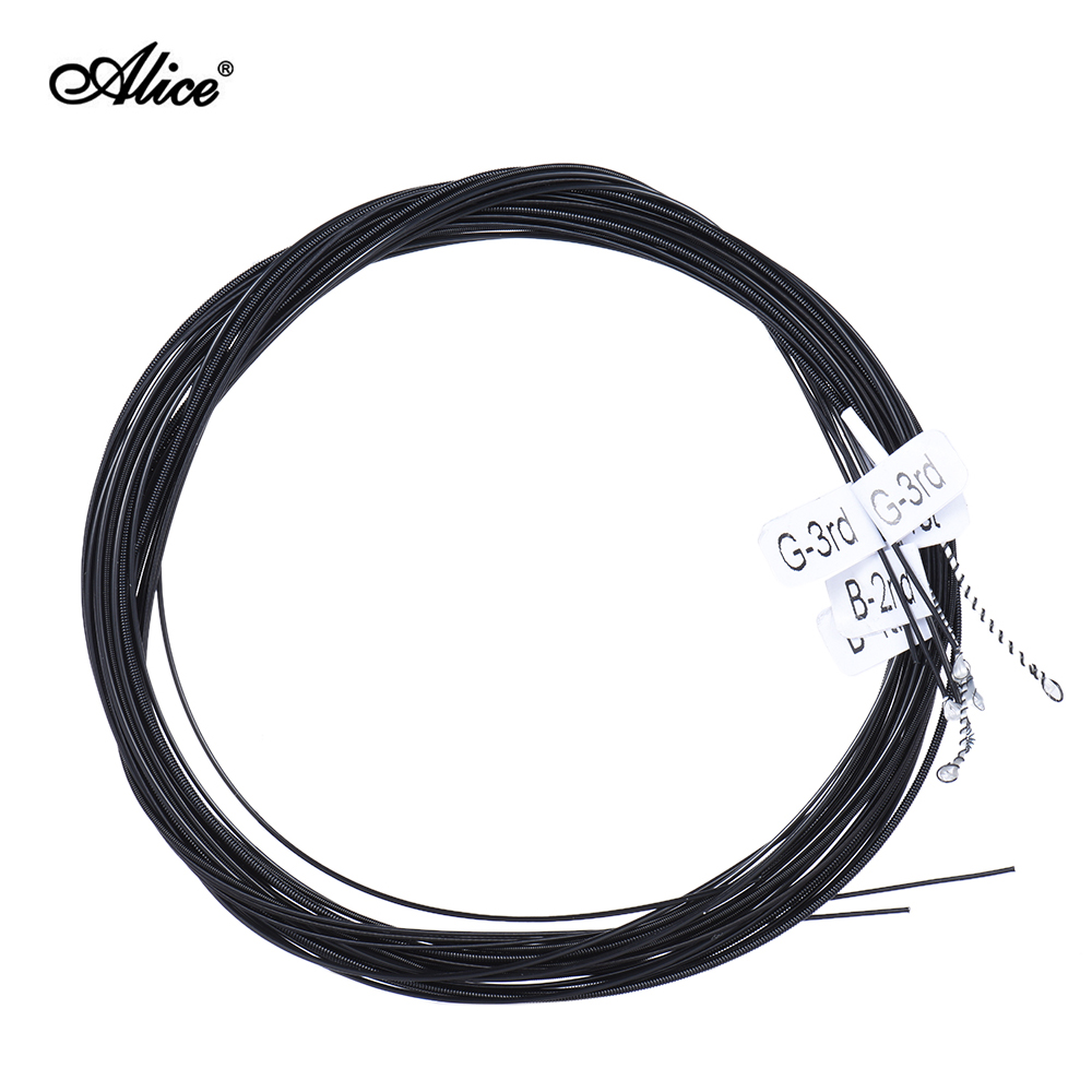 Alice AC136BK-H Black Nylon Classical Guitar Strings 6pcs/set (.0285-.044)  Hard Tension with One Complimentary G-3rd String