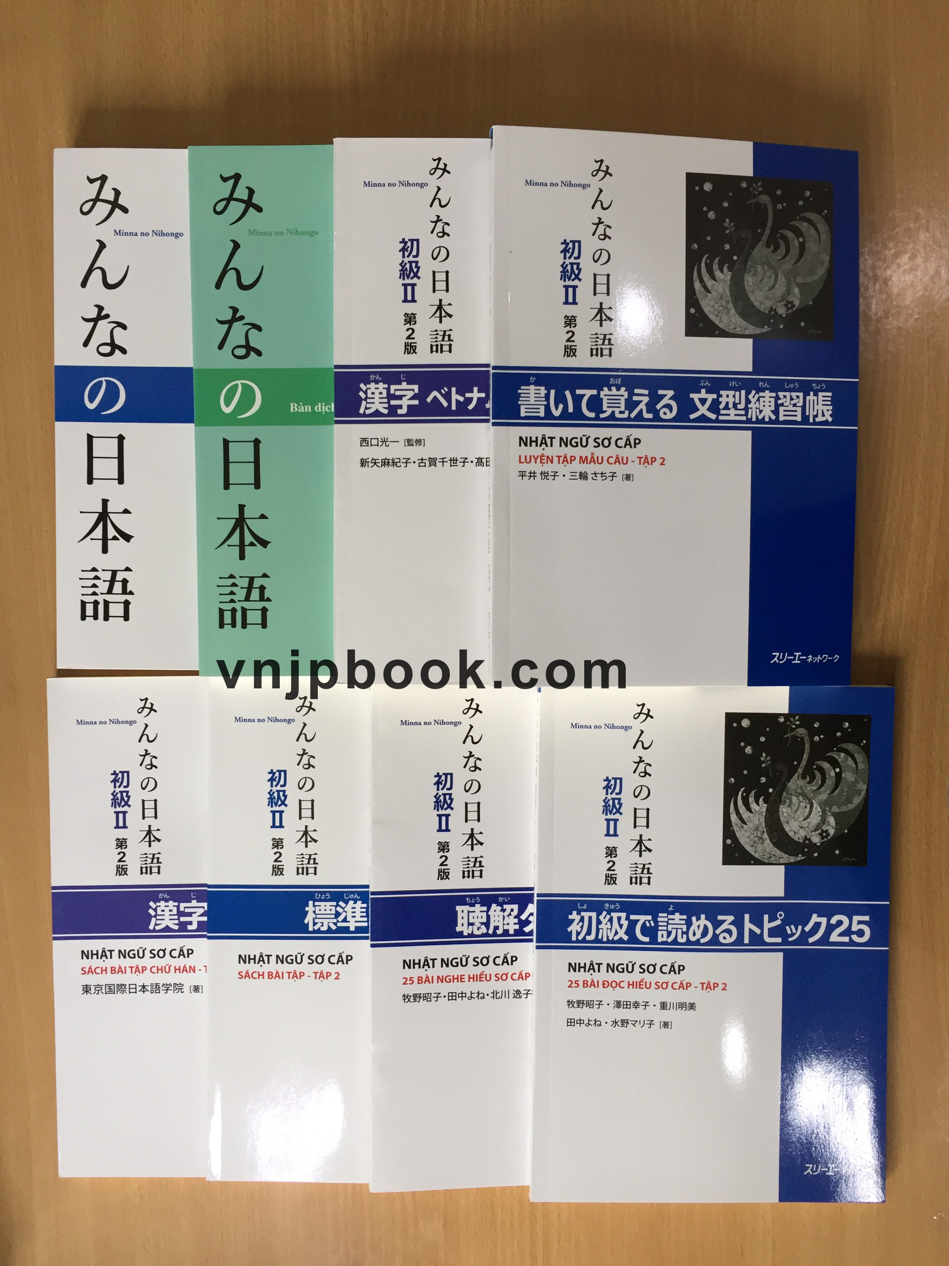 Minna no Nihongo Sơ cấp 2 - Bộ 8 cuốn (In màu + Kèm CD)