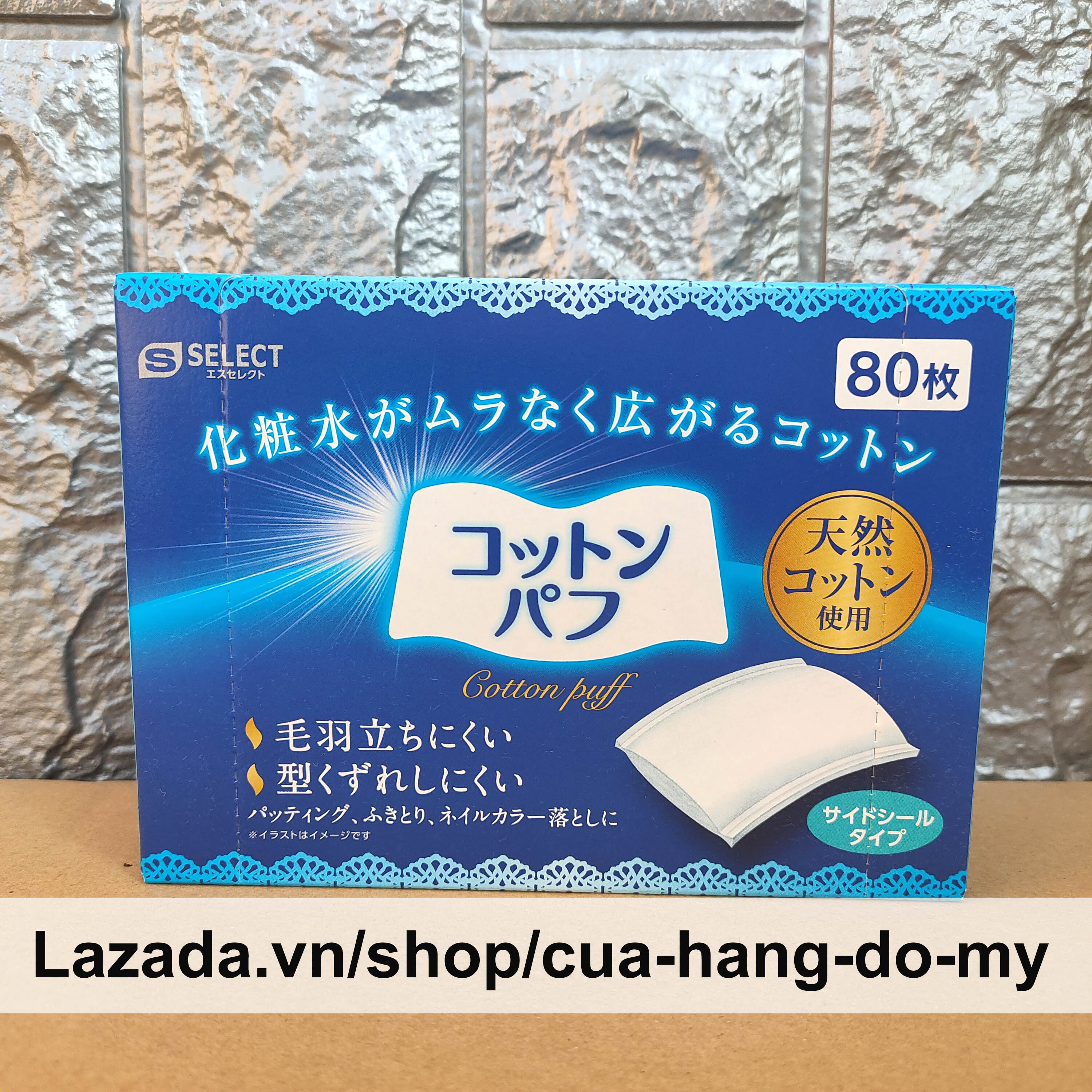 Bông tẩy trang Select Cotton puff Nhật Bản 80 miếng 225 miếng shop Shop Hong1008