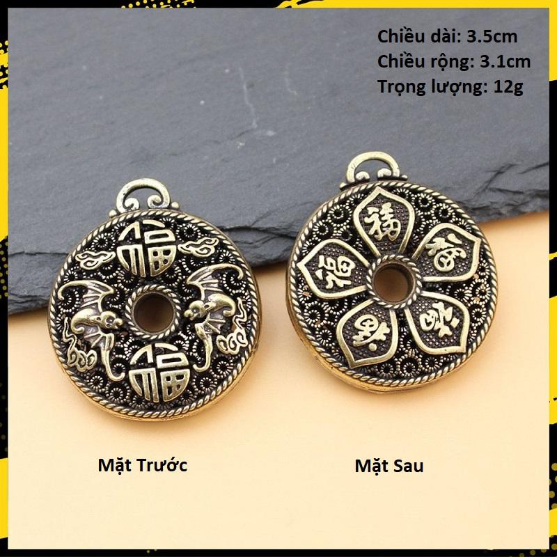 Đồng Thau Thụ Kinh Luân, Tháp Văn Xương - E13 (Kèm Khoen Tròn 20 25mm)