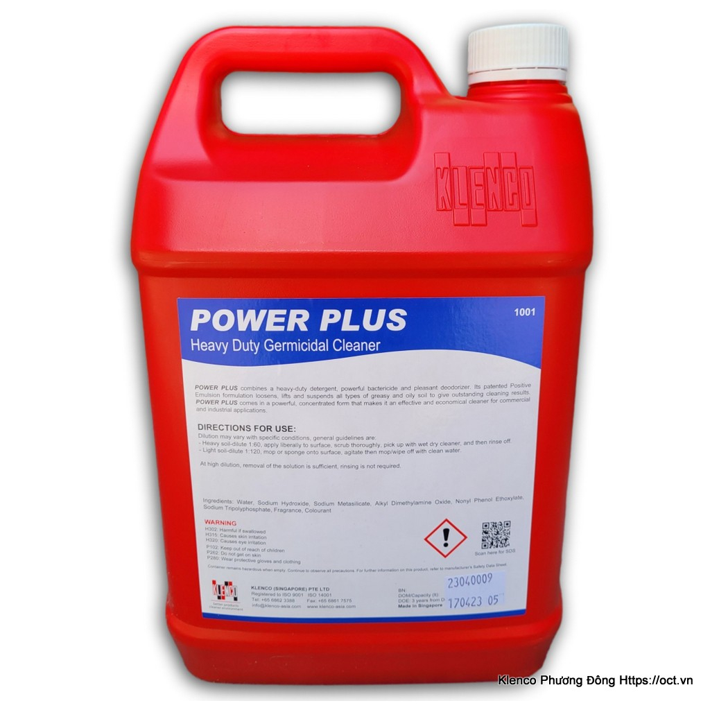 Nước lau sàn bệnh viện cực mạnh power plus klenco 5l