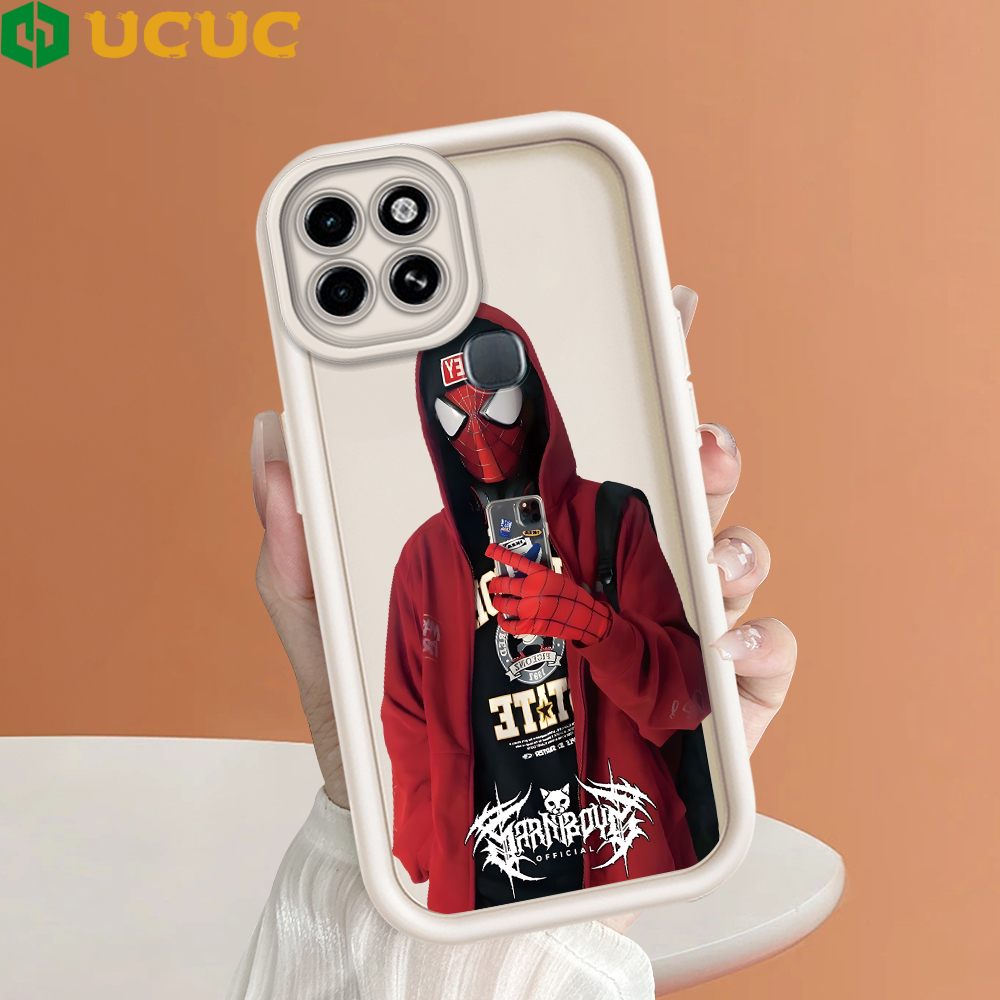 UCUC%20for%20Infinix%20Smart%206%20Back%20Cover%20Trendy%20Spider%20Man%20Soft%20Silicone%20Square%20Ladder%20Phone%20Case%20-%20Image%202
