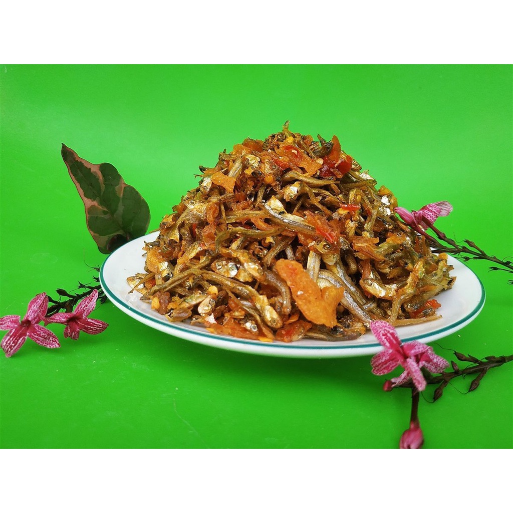 Cá Cơm Rim Sẵn - Cá Cơm Rim Tỏi Hũ 300gram
