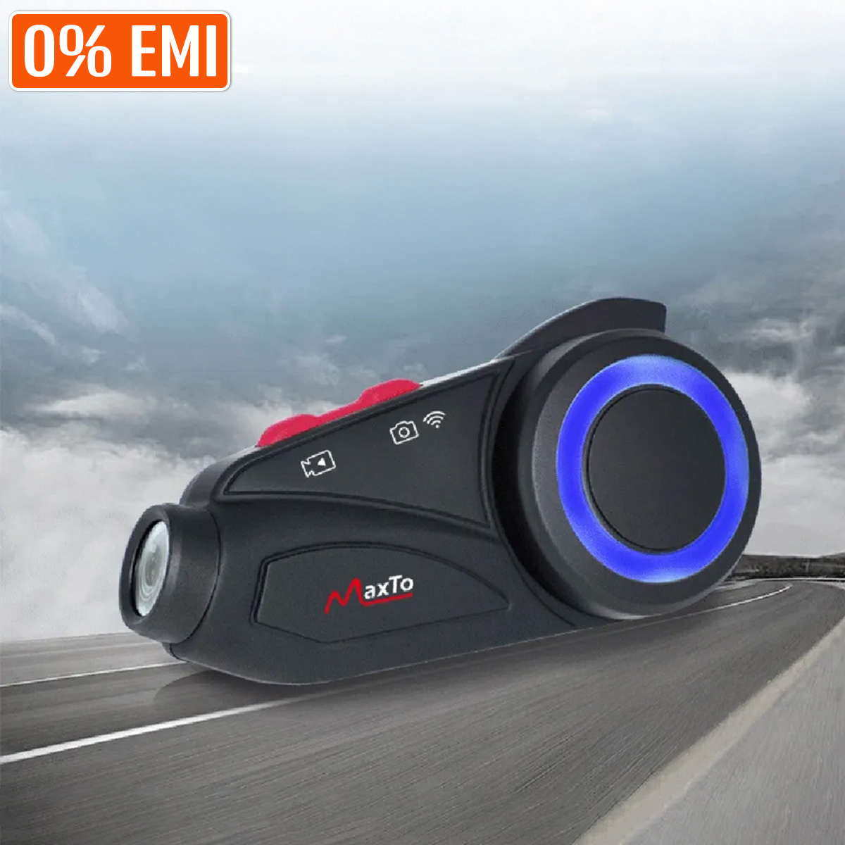 Maxto M3S Motorcycle Bluetooth Helmet Headset Intercom Waterproof 2K Sony Lens WiFi 1440P Video Recorder. 