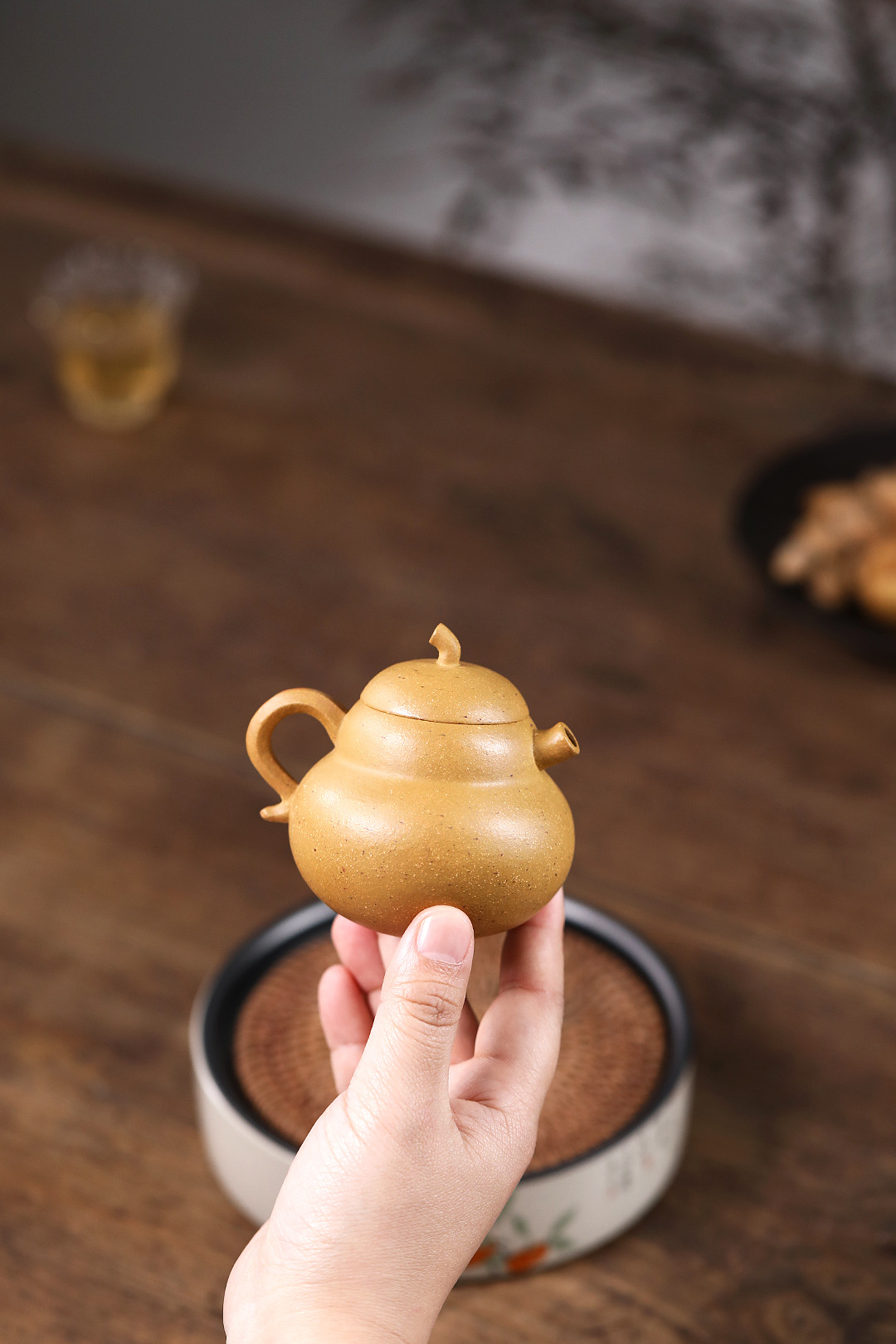 Ấm Tử Sa Nghi Hưng Hồ Lô 120 ml Độc Ẩm (Chi Ma Đoạn Nê)