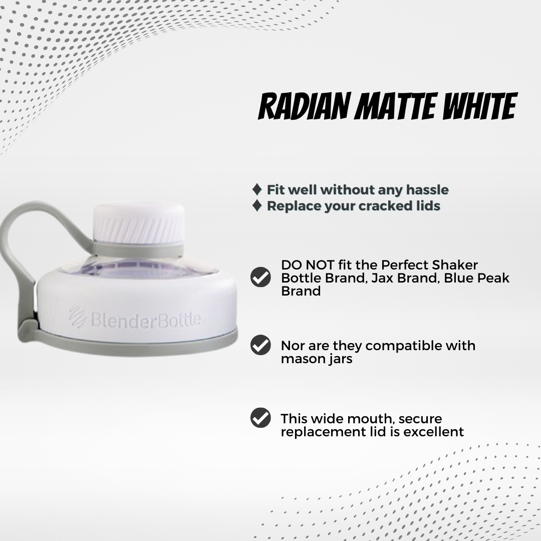 Blender Bottle Replacement Lids Radian Stainless Lid Black