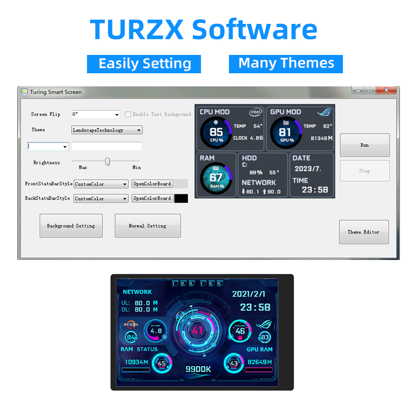 3.5 Inch IPS Type C Secondary Screen For Computer CPU GPU RAM Hdd Scherm 320x480 Usb Lcd Monitor Vrij Aida64