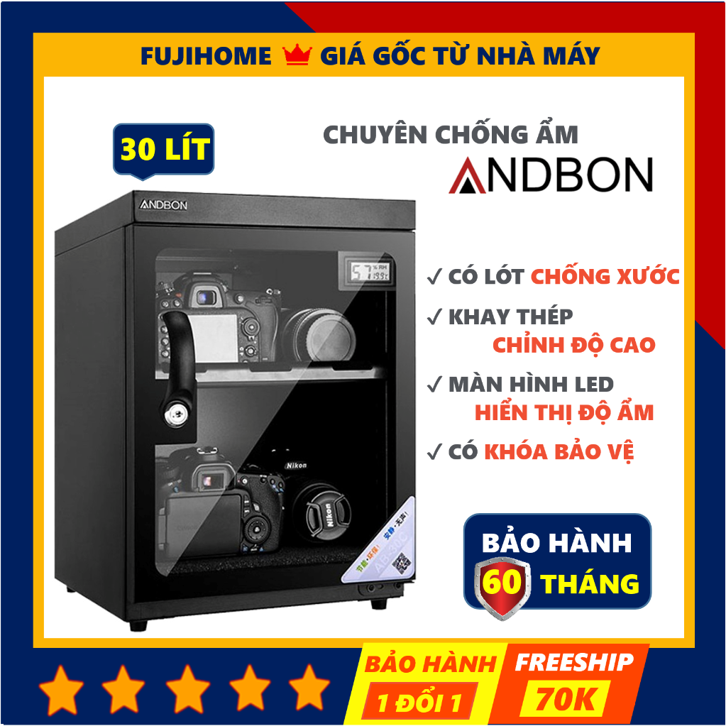 Tủ chống ẩm máy ảnh 30 lít Andbon AB-30C chính hãng thumbnail