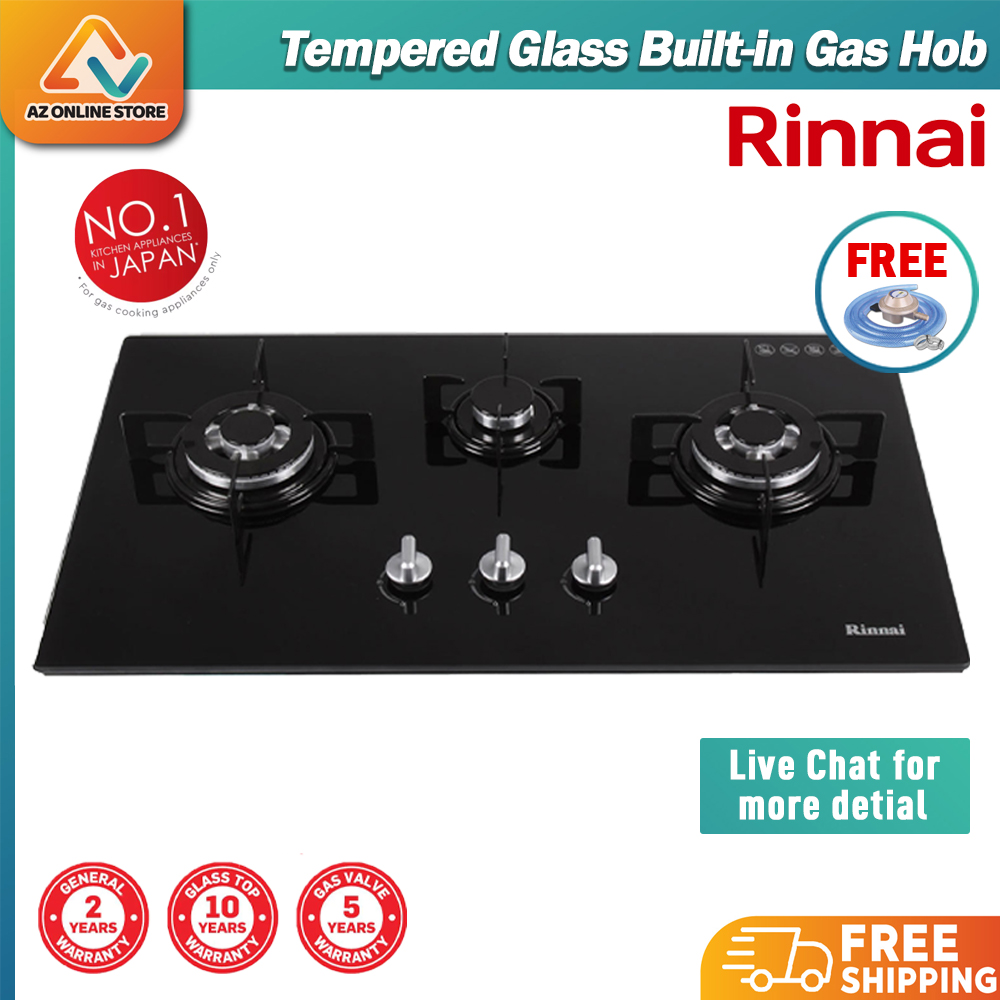 Rinnai Gas Hob RB713NG Tempered Glass Cooking Gas Hob Builtin Gas