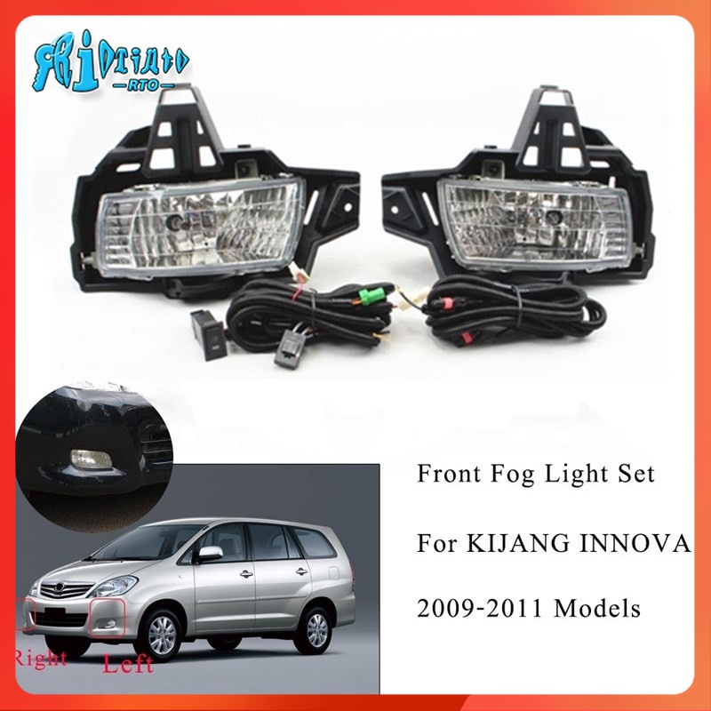 Rto foglight toyota innova 2009 2010 2011 waterproof fog lamp fog light assembly complete set lights