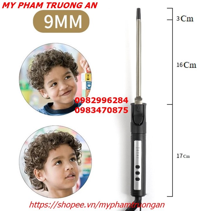 Máy uốn tóc nam xoăn xù mì tôm phi 9