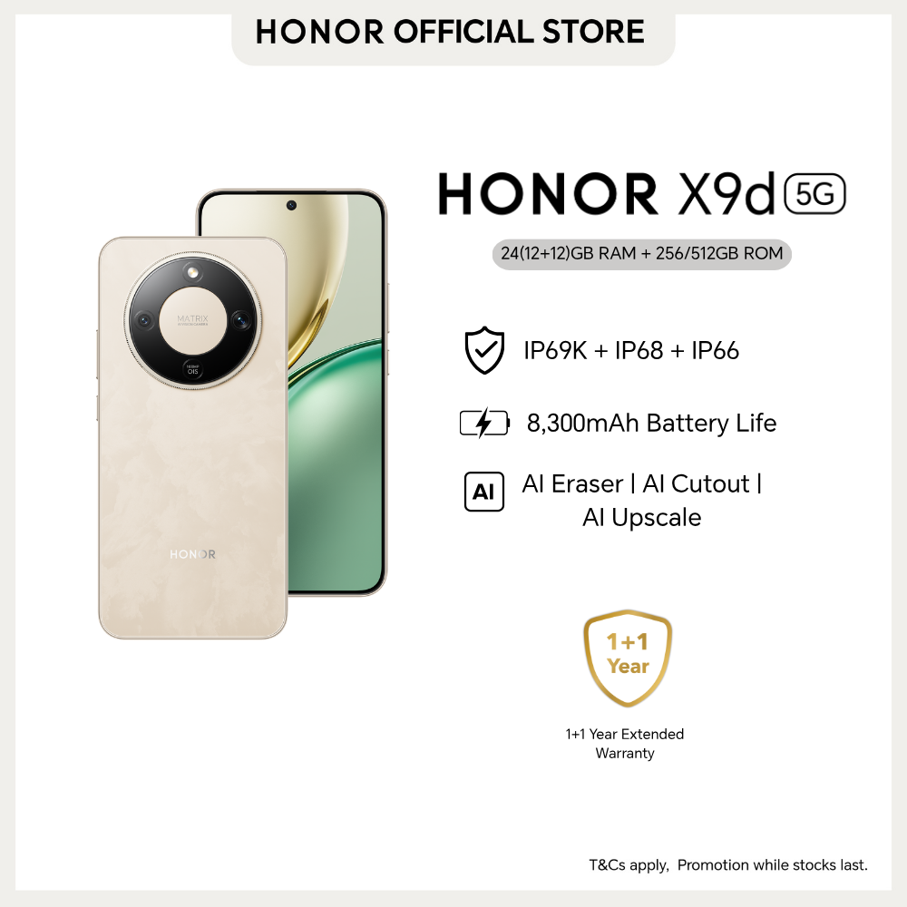 HONOR X9d 5G Smartphone 24(12+12)GB+256/512GB 108MP OIS+EIS | OLED