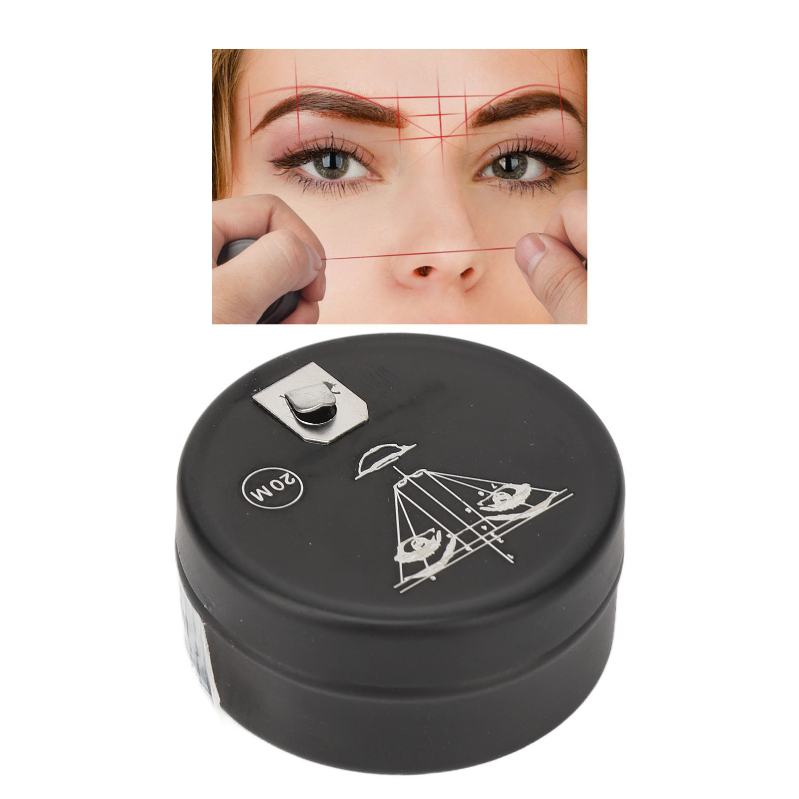 20m Pre-Inked Eyebrow Mapping String, Pre-Inked Microblading