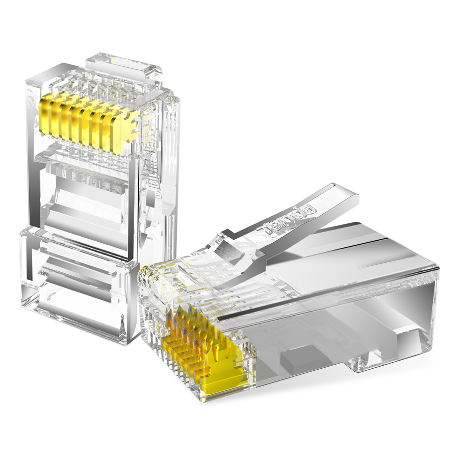 Đầu RJ45 CAT5e Ten da TEH5E010 Hộp 100 Hạt