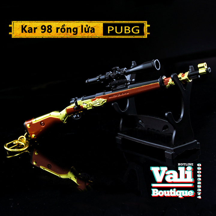 Móc khóa mô hình game PUBG - K98 Rồng Lửa - 18cm