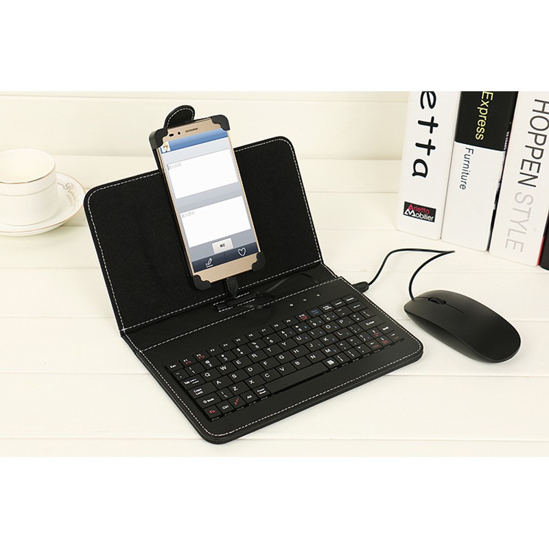 Bao Da Bàn Phím Kèm Chuột Dành Cho Điện Thoại Android Có OTG