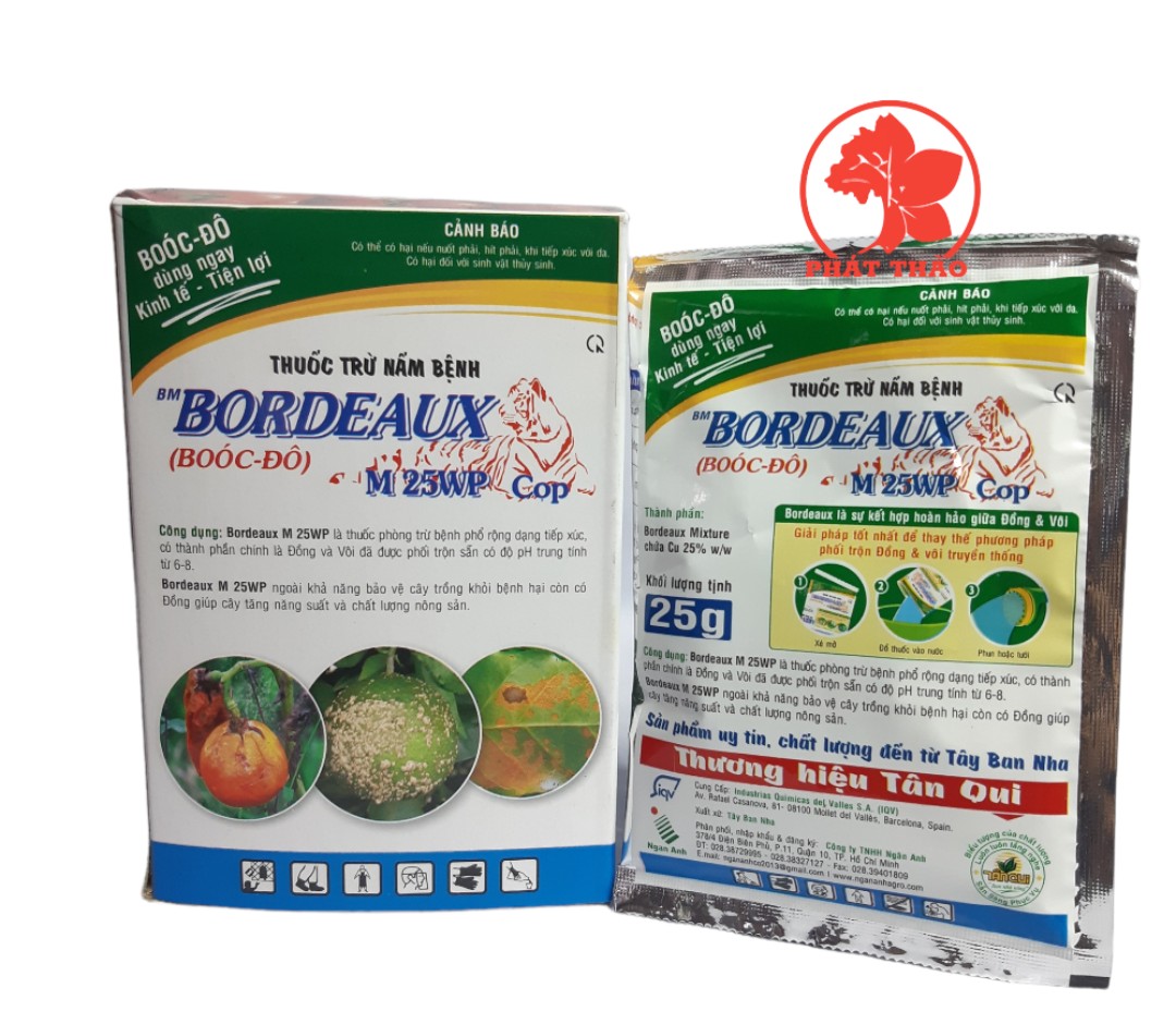 Thuốc Trừ Nấm Bệnh BORDEAUX M 25WP (Boóc-Đô) (gói 25g)