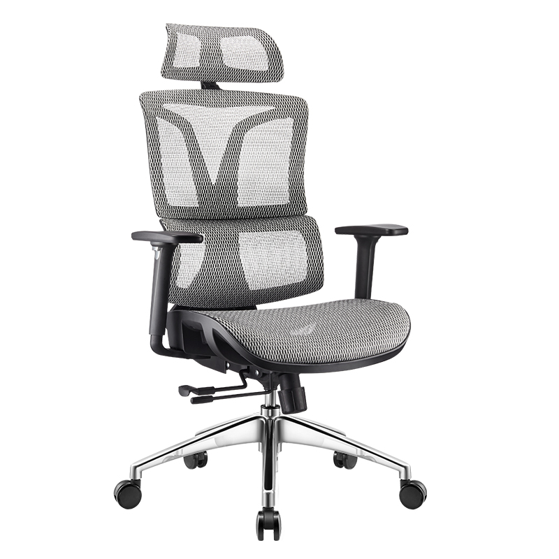 Ghế Công thái học Ergonomic 1608 Xám - Thiết kế 2 lưng