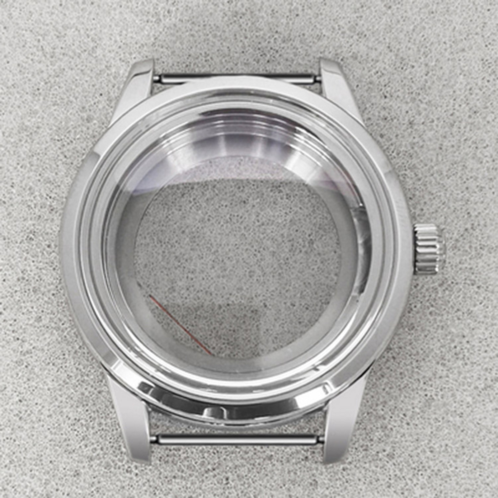 39mm đáy trong suốt xem trường hợp + Bướm Đôi Clasp Dây da thay thế cho đồng hồ phụ kiện cho nh35/nh36 phong trào