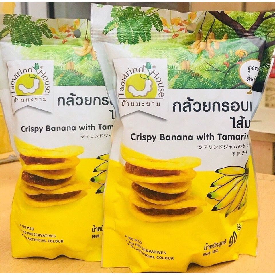 Chuối sấy kẹp me Thái Lan dạng gói 90g