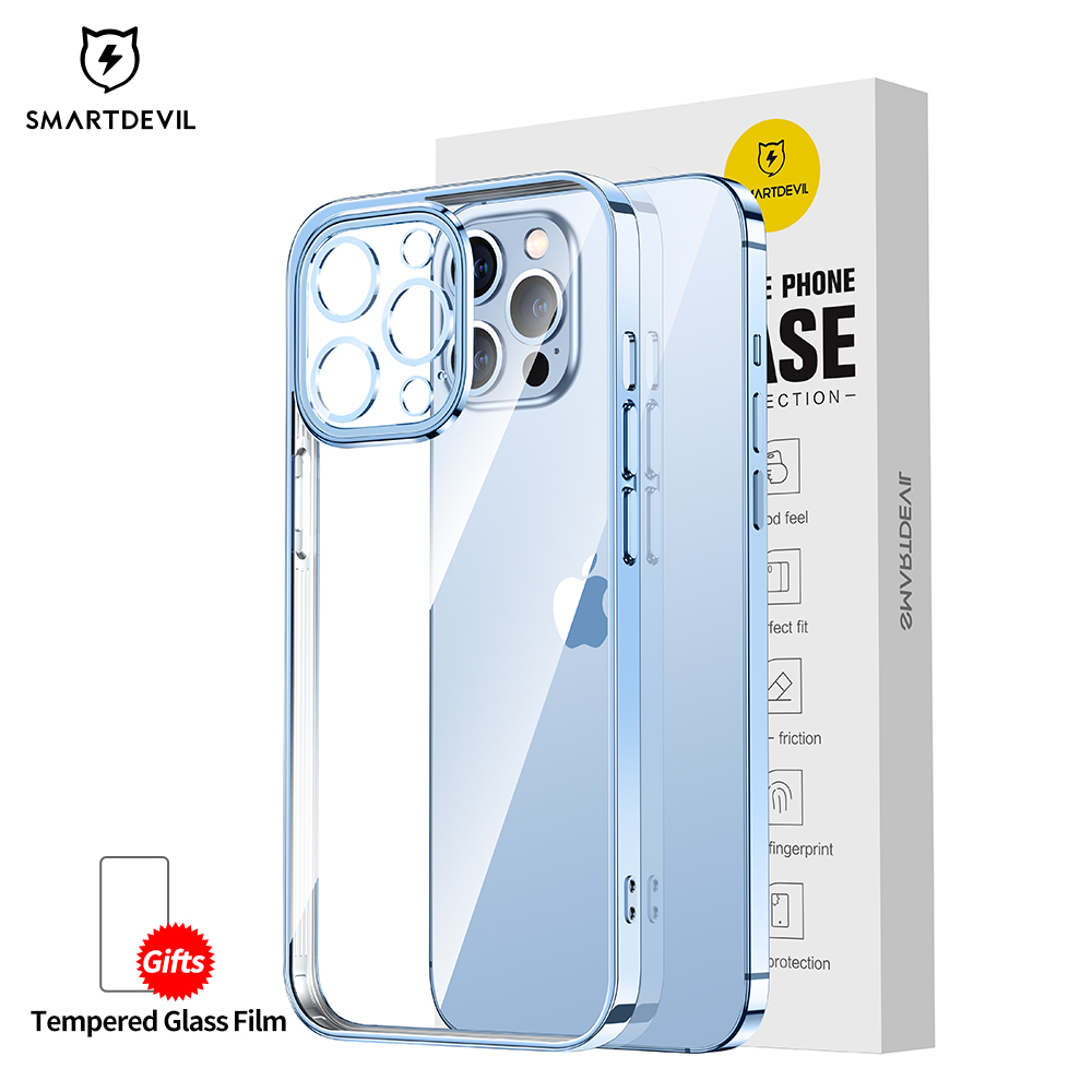 SmartDevil Phone Case for iPhone 14 Pro max Case iPhone 13 Pro max case original 13ProMax 14 plus 14Promax case Camera Lens All-inclusive Protector Case with Soft Borders Anti Fingerprint Protect From Scraping